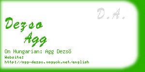 dezso agg business card